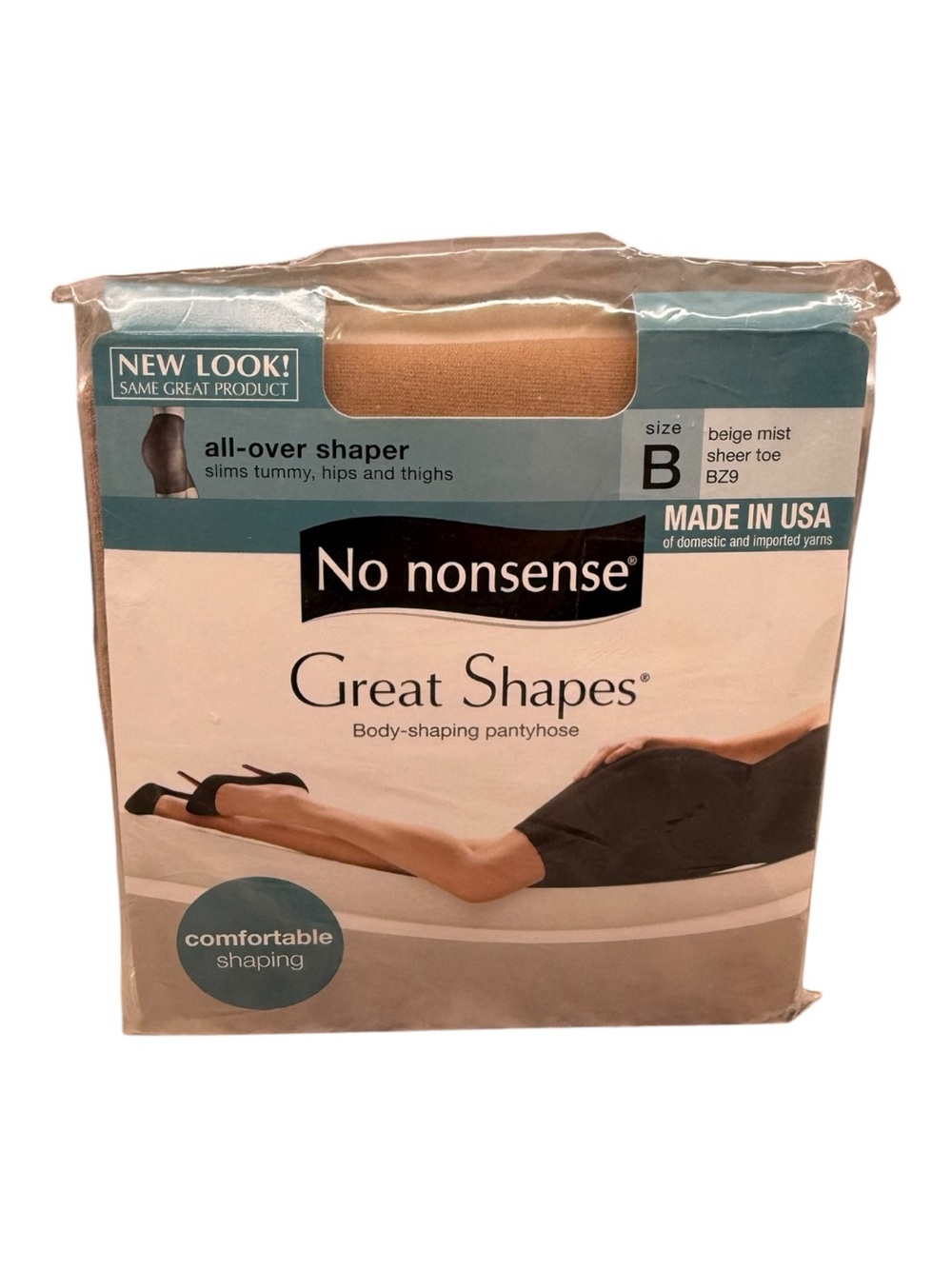 No Nonsense Great Shapes Body Shaping Pantyhose Beige Mist Size B